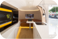 Interior of ASB Airstream Mobile Sales Outlet