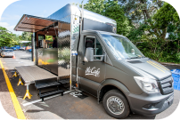 Front Angled View of McCafe Van